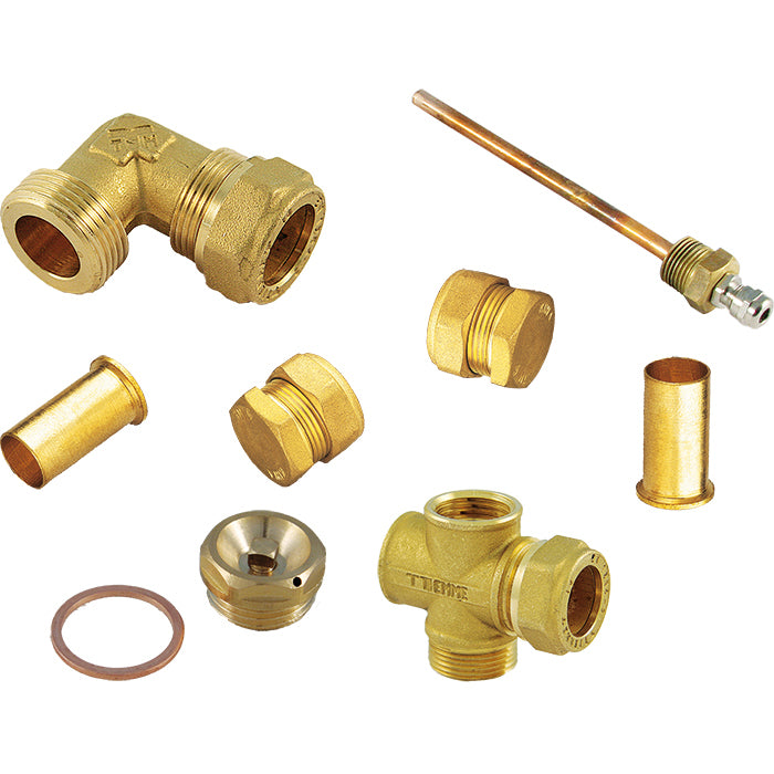 KIT COLLEGAMENTO IN RAME 22 mm x 1 PANNELLO SOLARE TERMICO VERTICALE/ORIZZONTALE