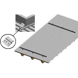 ESTENSIONE x FISSAGGIO 1 PANNELLO ORIZZONTALE SOLARE TERMICO A 4 ATTACCHI