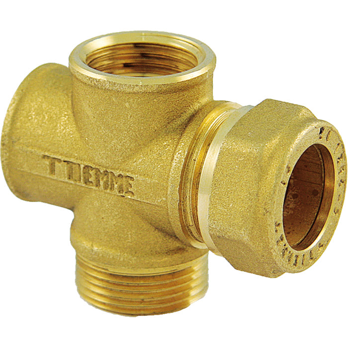 RACCORDO CROCE CON DADO E OGIVA PER TUBO RAME 22 mm