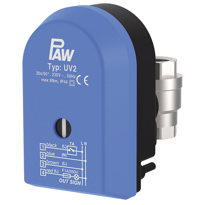 UV2 DN25 - VALVOLA DIRITTA 2VIE CON ATTUATORE