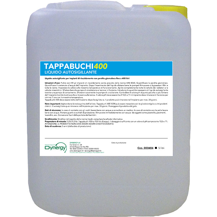 TAPPABUCHI 400 - SIGILLANTE PER IMPIANTI DI RISCALDAMENTO 5 litri