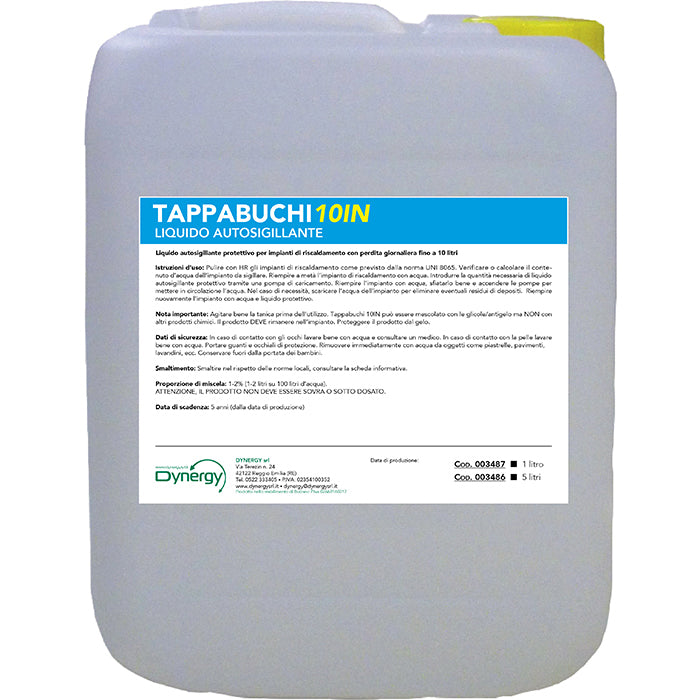 TAPPABUCHI 10IN - SIGILLANTE PER IMPIANTI DI RISCALDAMENTO 5 litri