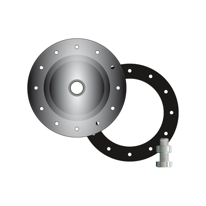 KIT PIASTRA ø180 mm FORATA VETRIFICATA FORO 13,5 mm