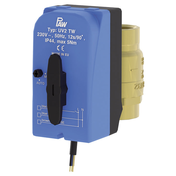 WF DN25 - VALVOLA A SFERA 2VIE PER ACQUA CALDA SANITARIA CON ATTUATORE 12S