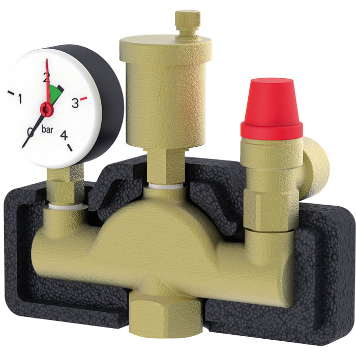 KIT SICUREZZE PER POMPE DI CALORE E CALDAIE A PELLET INFERIORI A 35 Kw