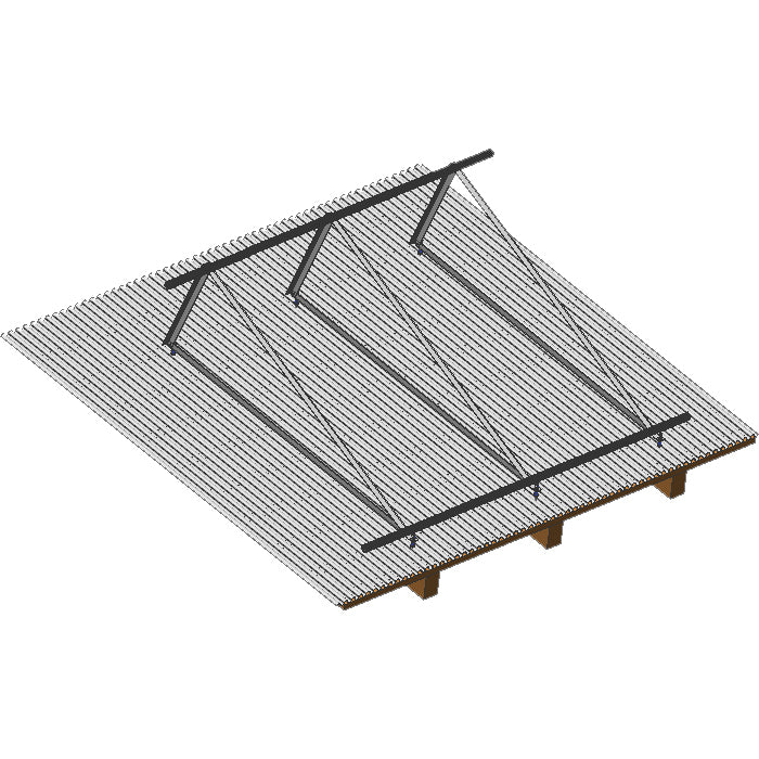 SUPPORTO INCLINATO 25-45° PER 2 PANNELLI VERTICALI