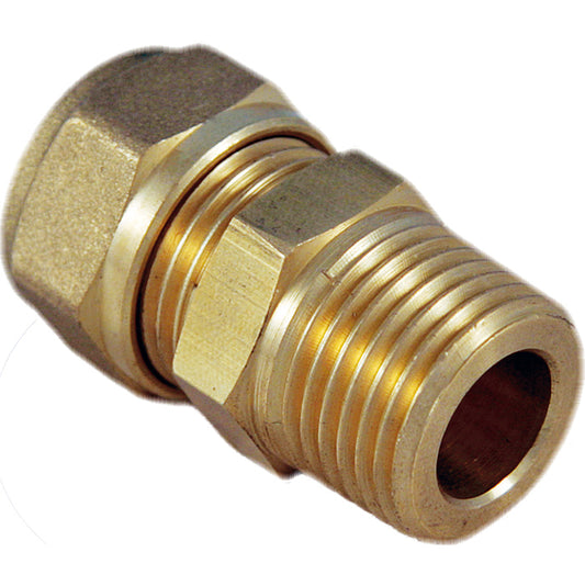 RACCORDO RAME DRITTO 15 x ½" M A SEDE PIANA