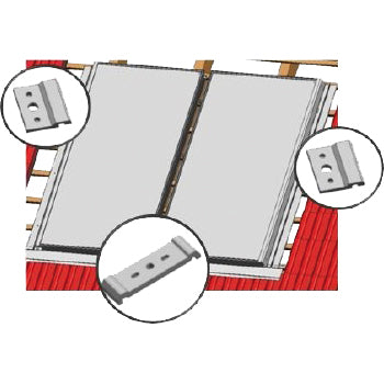 SET FISSAGGIO INCASSO PER 1 PANNELLO VERTICALE