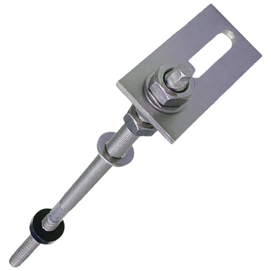 Vite a doppia filettatura lunghezza 350mm per installazione di pannelli solari su copertura in legno. 