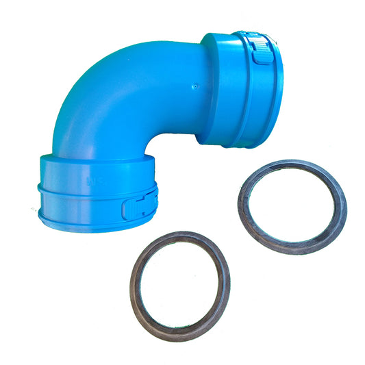 KLIMALINE RACCORDO CURVO PER TUBO CORRUGATO DN75