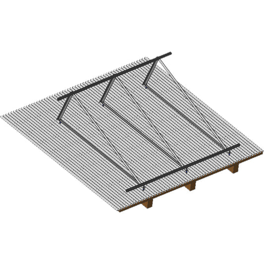 SUPPORTO INCLINATO 25-45° PER 1 PANNELLO ORIZZONTALE