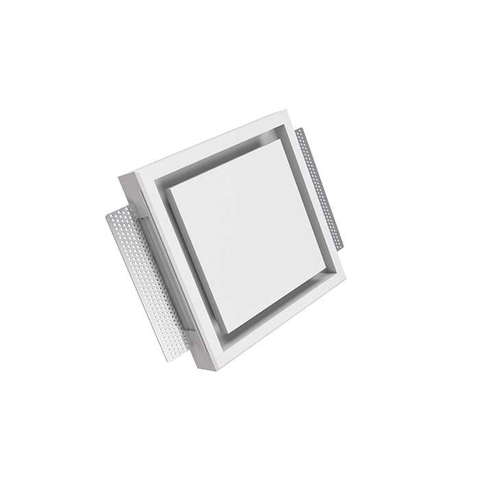 KVADRO 125 mm - DIFFUSORE IN GESSO PER MANDATA/RIPRESA ARIA